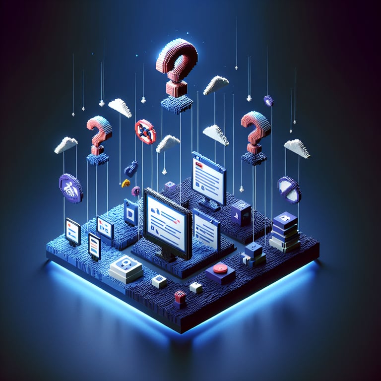 3D voxel style graphic illustrating team engagement assessment