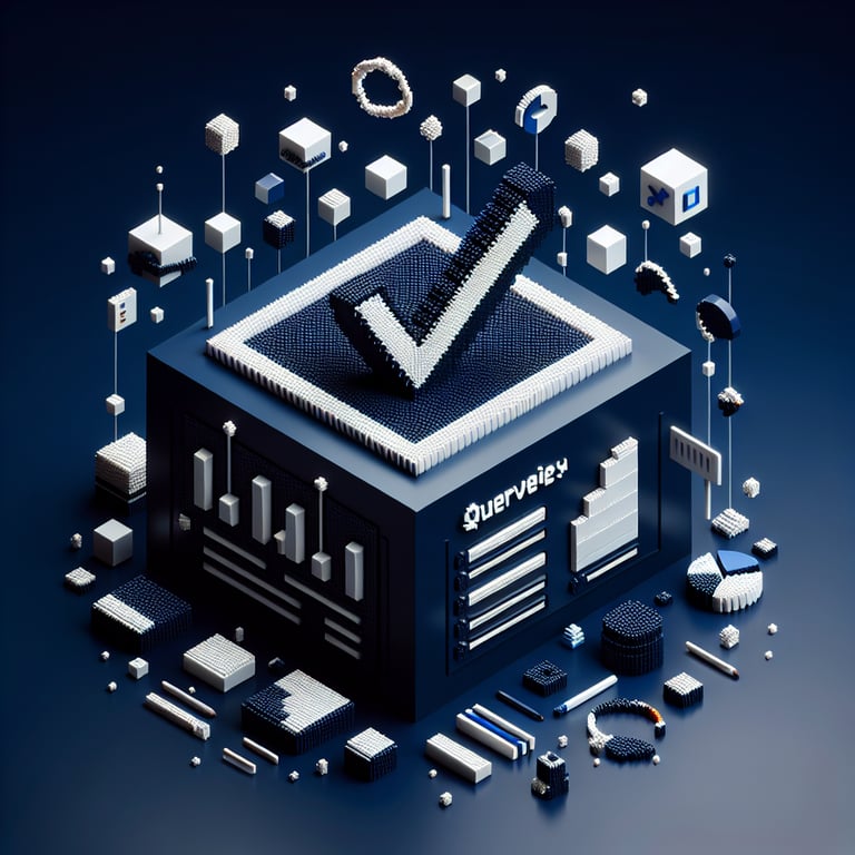 3D voxel art depicting the concept of intrusive questions in American community surveys.