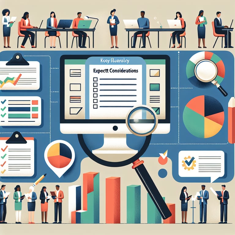 Illustration of key considerations and expected outcomes for crafting effective Computer Literacy survey questions.