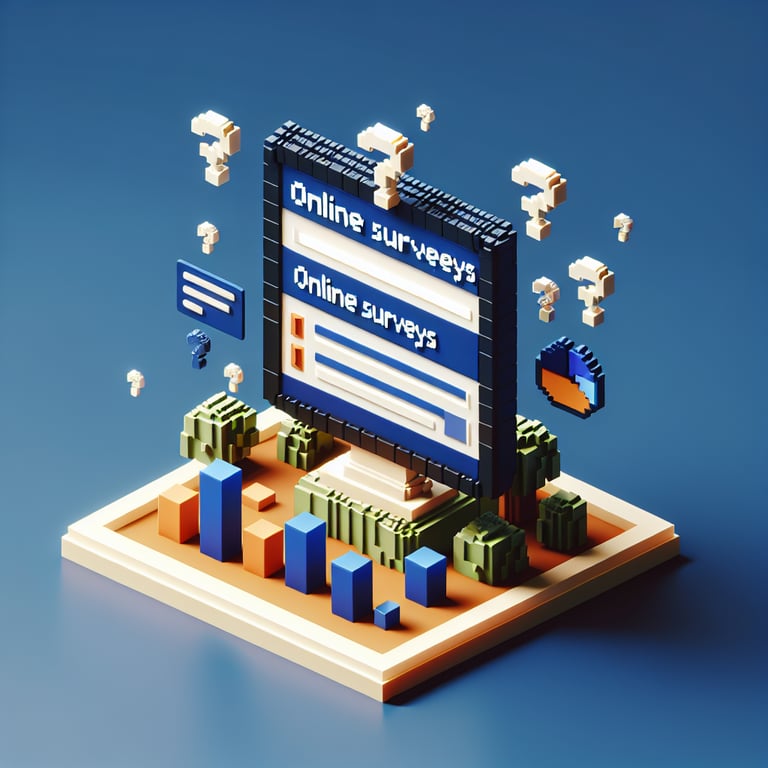 3D voxel style graphic representing student covid health questionnaire