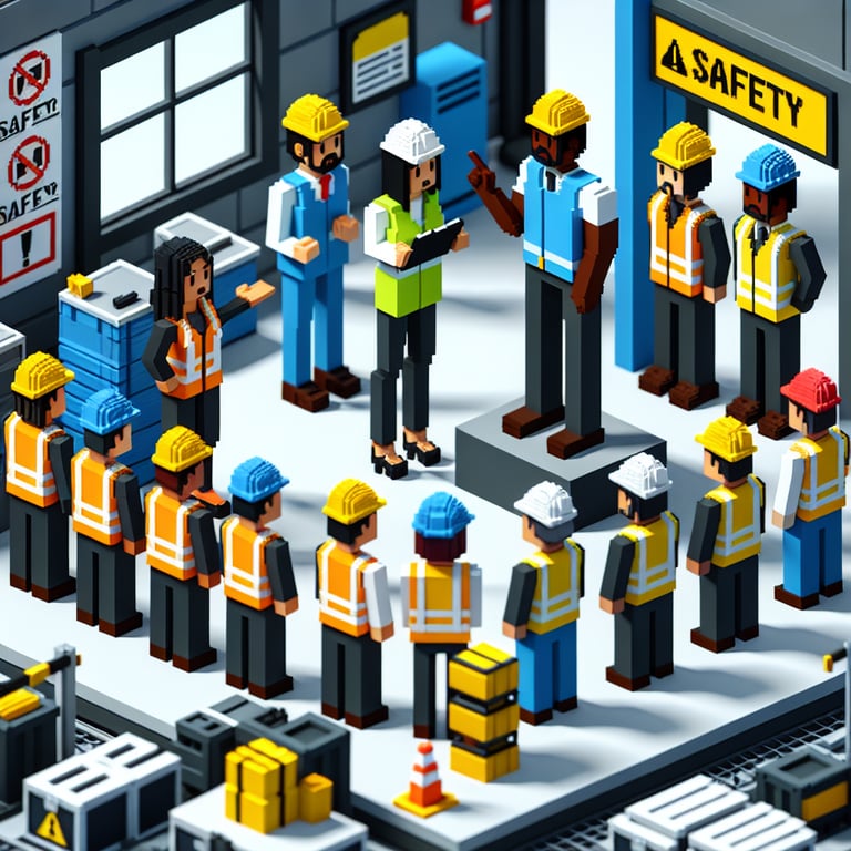 Illustration highlighting the importance and key aspects of Workplace Safety survey questions.