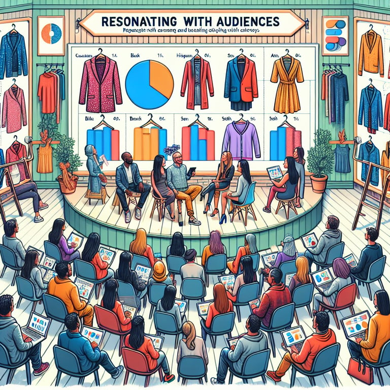 Illustration of topics for clothing survey questions to boost audience engagement.