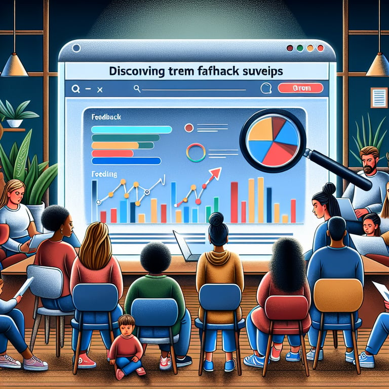 Illustration showing trends in Single Parent Feedback survey questions.