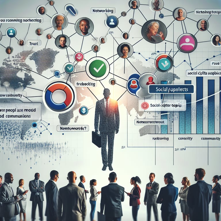 Relevance of Social Capital Topics illustration with a focus on survey questions.