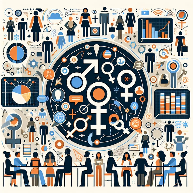 Illustration highlighting key topics for Gender Stereotype survey questions