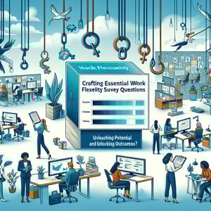 Illustration demonstrating the crafting of essential Work Flexibility survey questions.