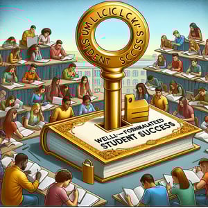 Illustration highlighting the significance of well-formulated Student Wellness survey questions for student success.