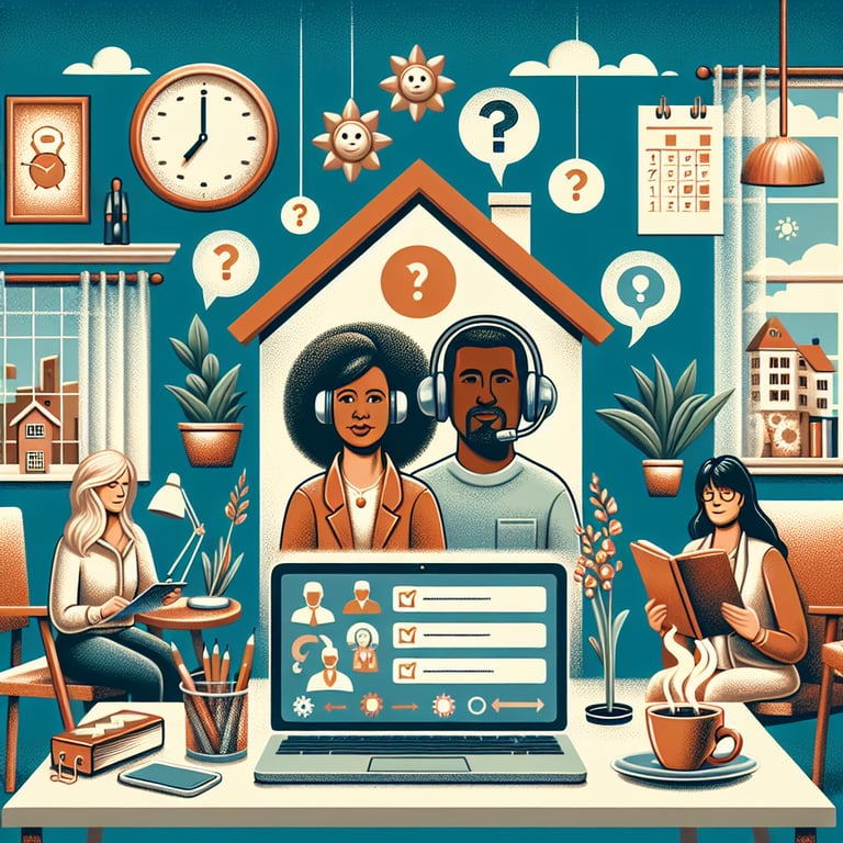 Illustration highlighting the importance of asking Work from Home survey questions.