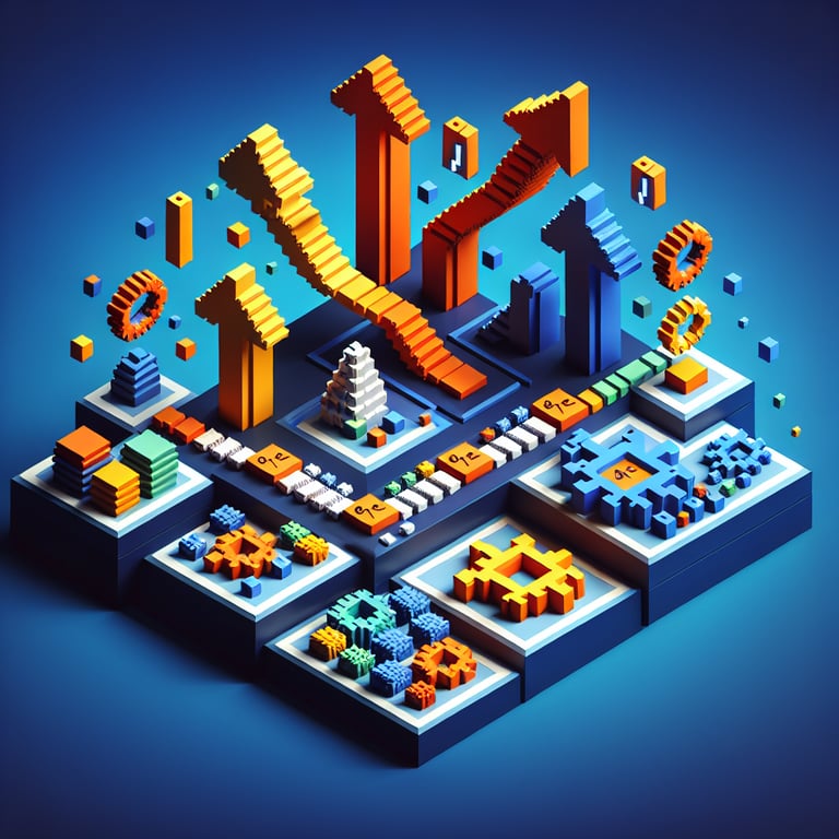 Illustration depicting key Process Improvement survey questions for unlocking business success.