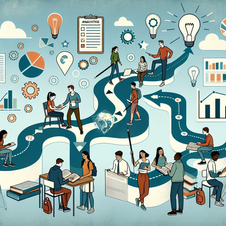 Illustration depicting the use of tutoring survey questions to enhance learning outcomes.