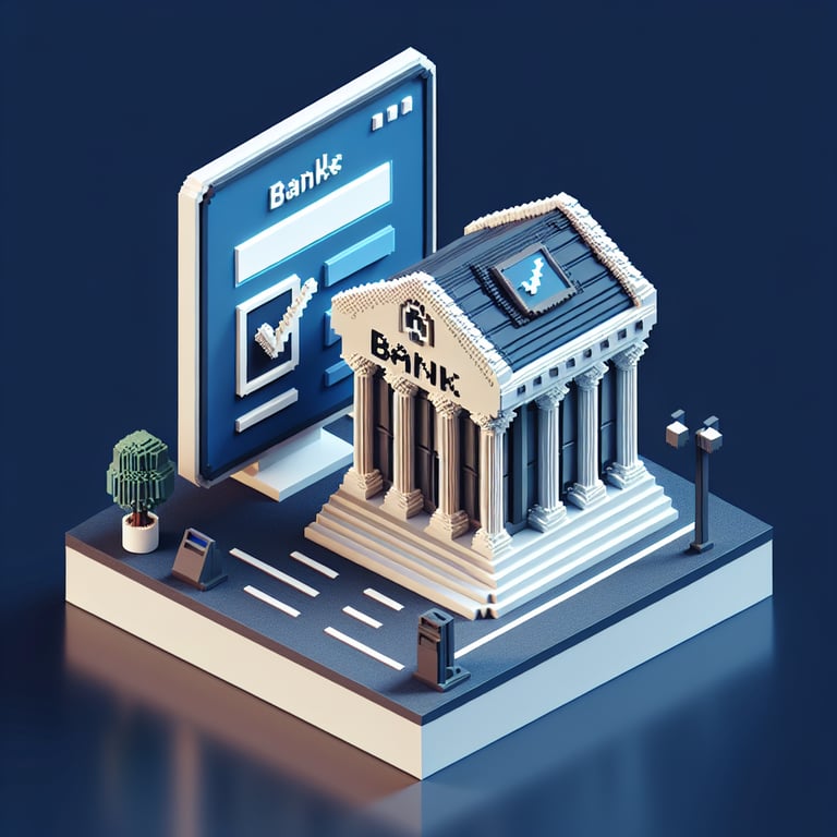 3D voxel scene of fintech customer feedback