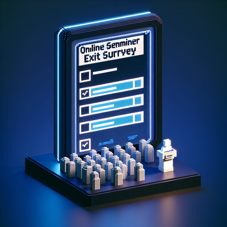 Artistic 3D voxel art capturing seminar exit survey insights