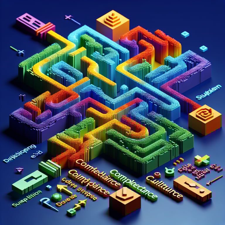 3D voxel rendering of a corporate compliance feedback survey environment