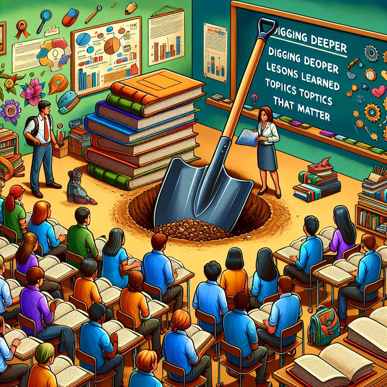 Illustration depicting key topics in Lessons Learned survey questions