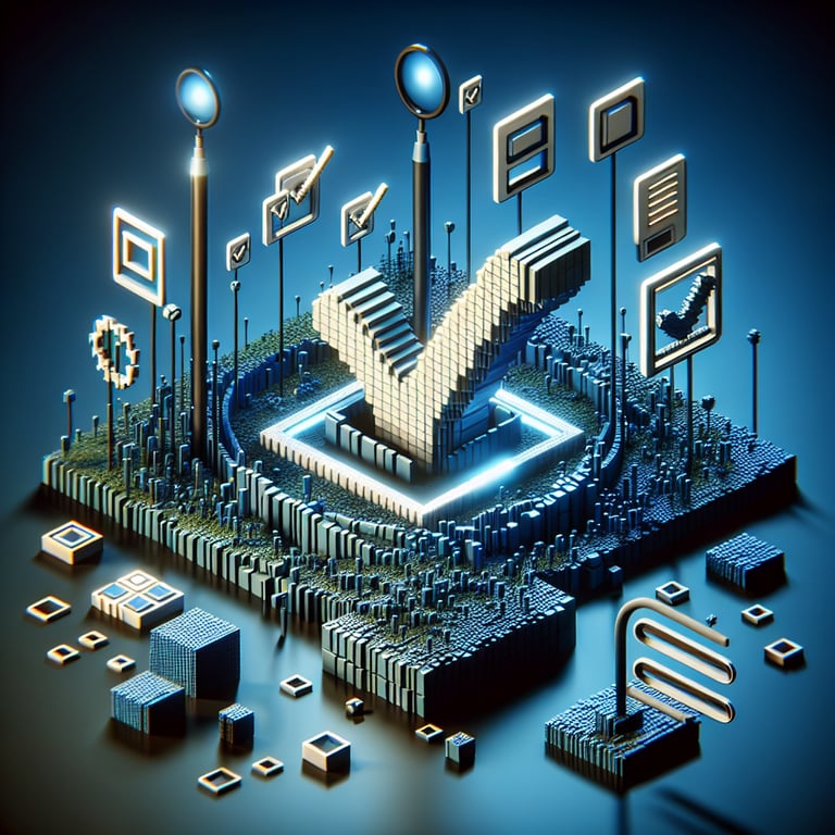 Artistic 3D voxel of customer satisfaction insight