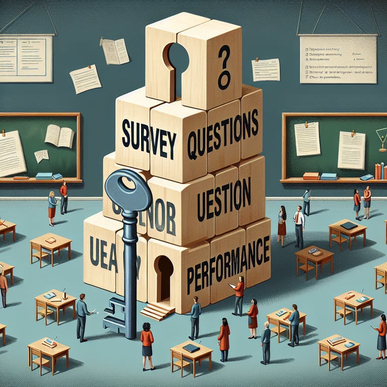 Illustration demonstrating the power of Teaching Staff survey questions to unlock performance.