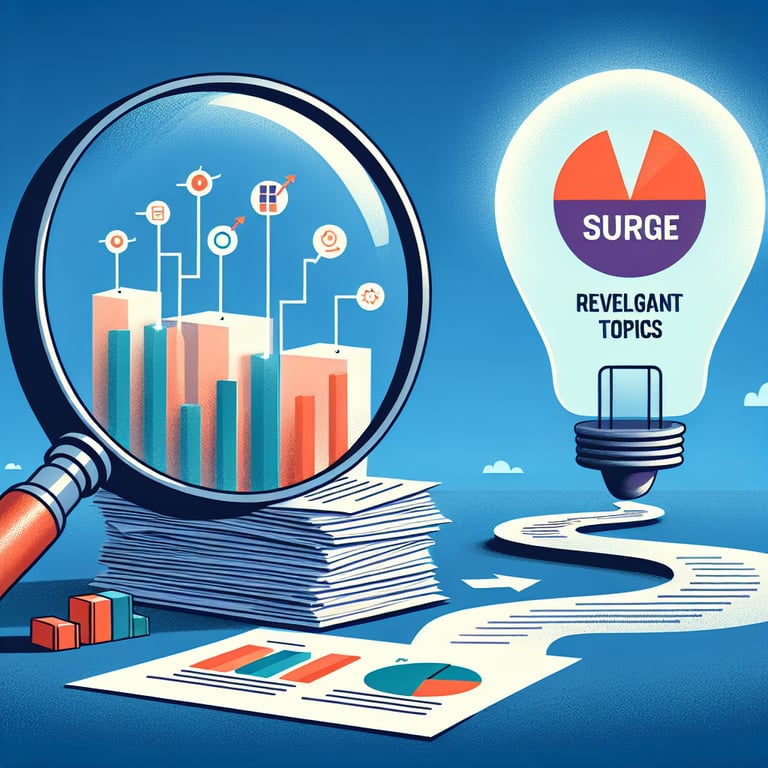 Illustration demonstrating a data-driven approach to relevant topics for Company Survey survey questions.