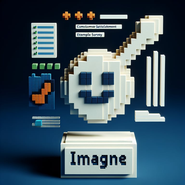 Artistic 3D voxel visualization of IT service satisfaction survey