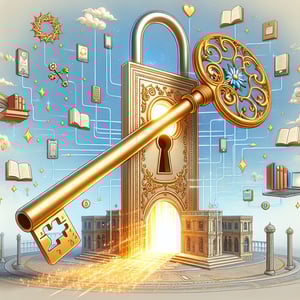 Conceptual illustration of using LibQUAL survey questions to unlock potential for enhanced library services.