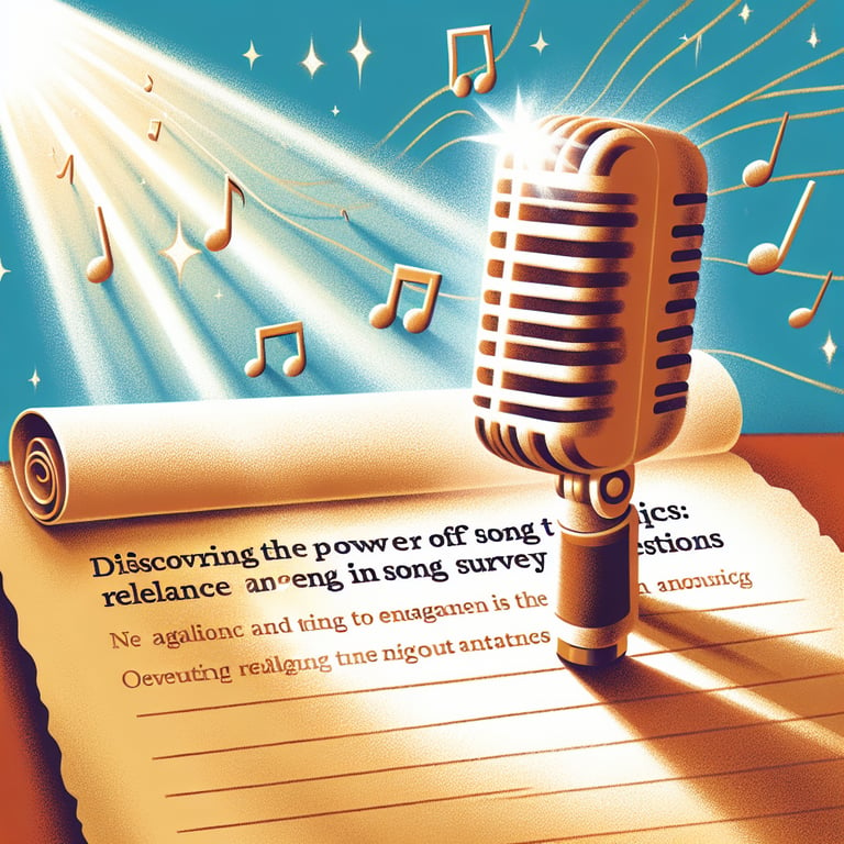 Illustration highlighting the relevance and engagement in Song survey questions.