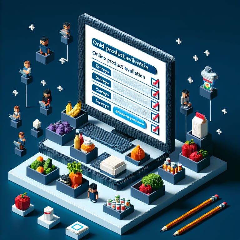 Artistic 3D voxel representing taste, texture, and consumer insights