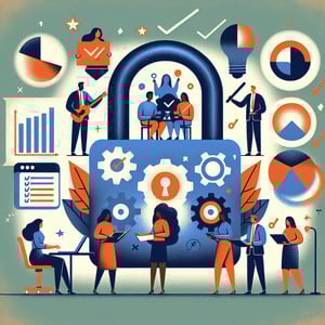 Illustration of key Team Effectiveness survey questions for unlocking team potential.