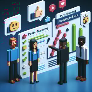 Illustration highlighting the potential of Post Training Feedback survey questions for learning outcomes.