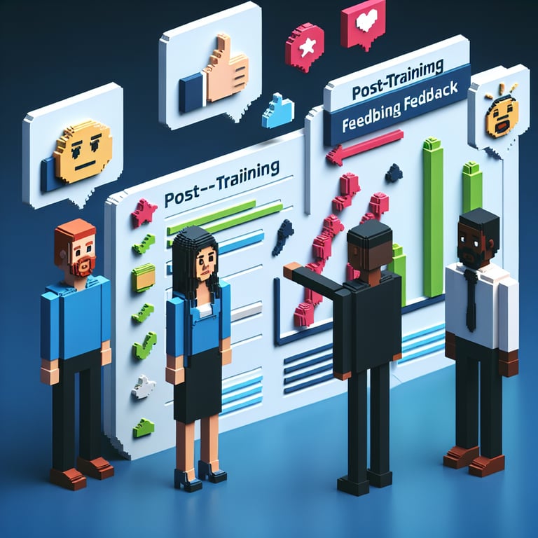 Illustration highlighting the potential of Post Training Feedback survey questions for learning outcomes.