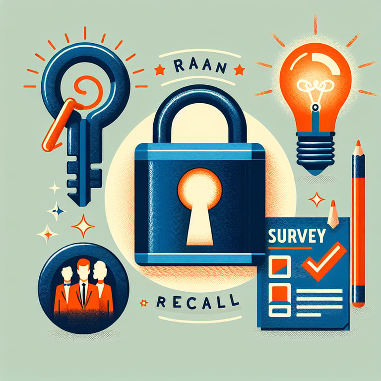 Illustration showcasing essential Brand Recall survey questions to unlock its power.