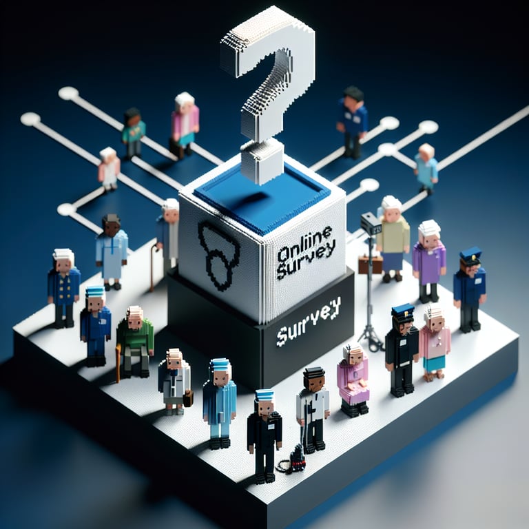 3D voxel depiction of senior protection survey interface