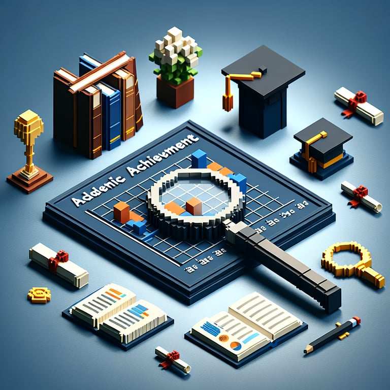 Creative 3D voxel depicting student performance polling