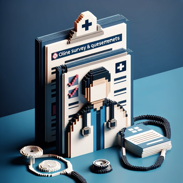 Artistic 3D voxel representation of patient feedback and clinic interactions
