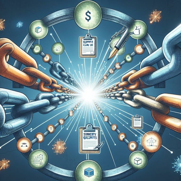 Illustration demonstrating the use of effective Supply Chain survey questions for powerful insights