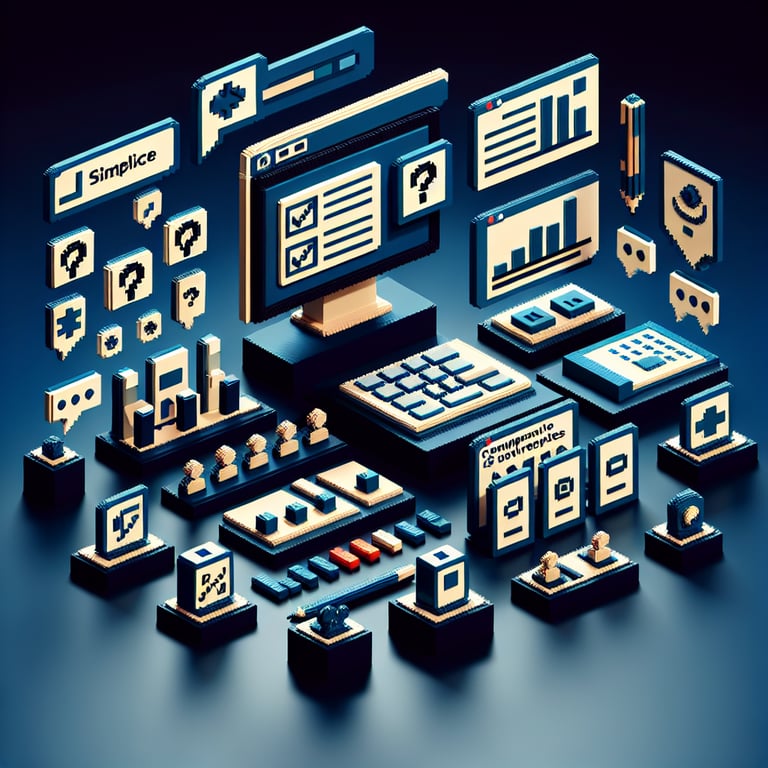 Stylized 3D voxel rendering of data-driven comprehensive plan insights