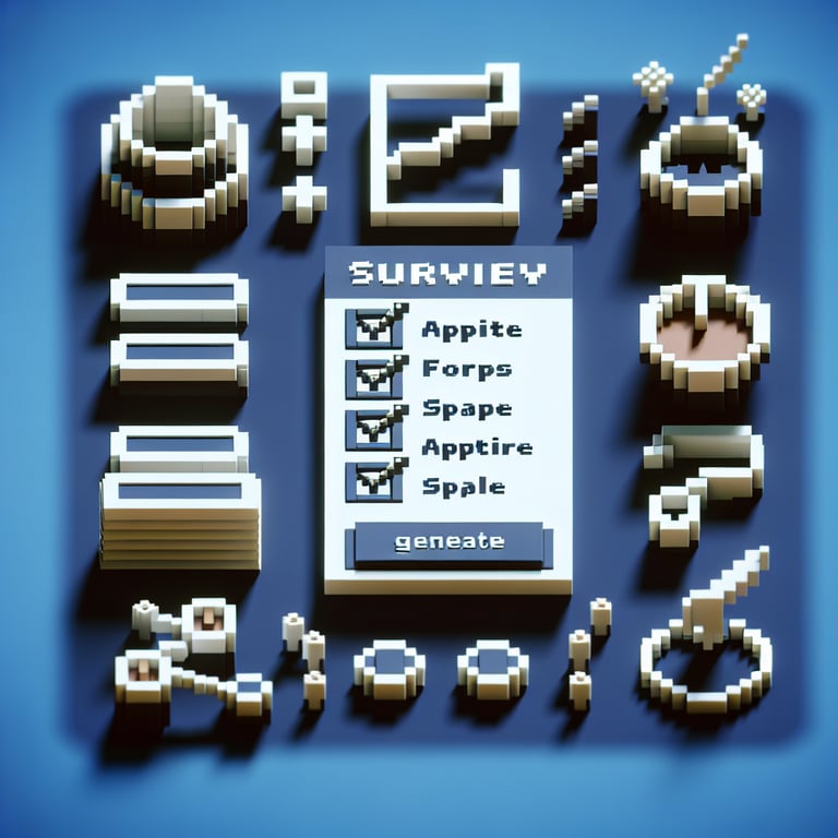 3D voxel art of a hunger intensity grid installation