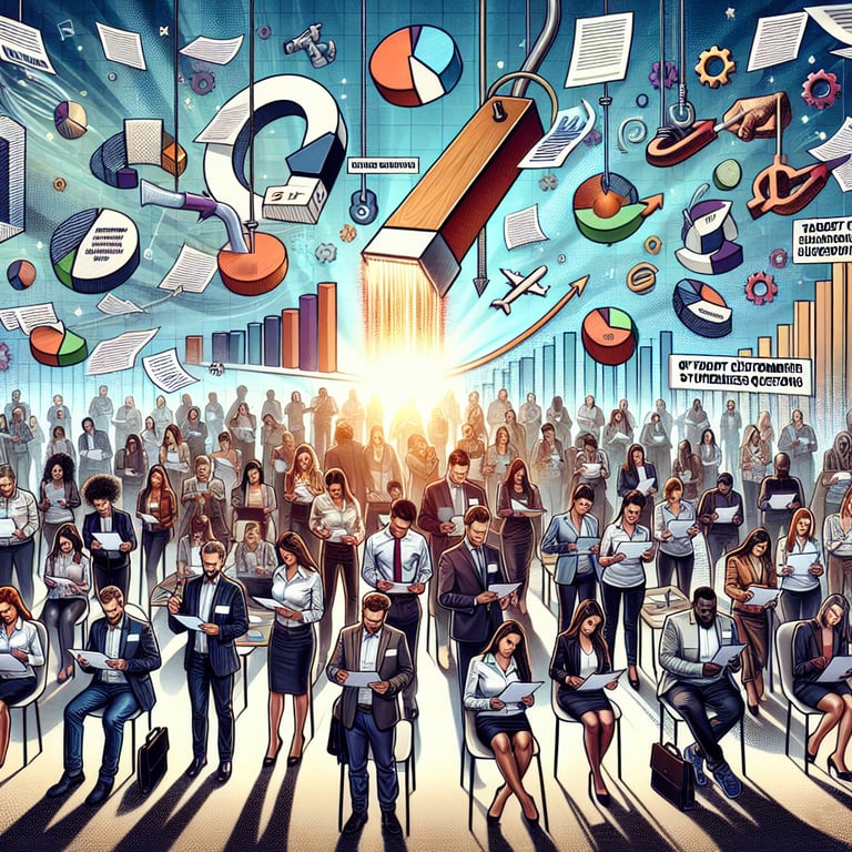 Illustration showing the impact of Target Customer survey questions on profits and customer retention.