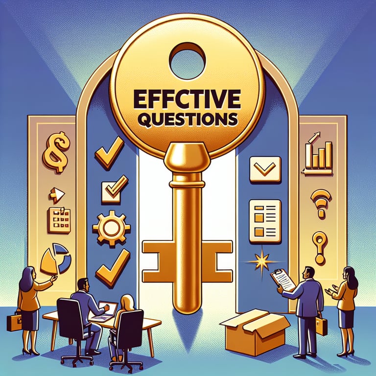 Illustration showing the key to success unlocked by effective Product Research survey questions.