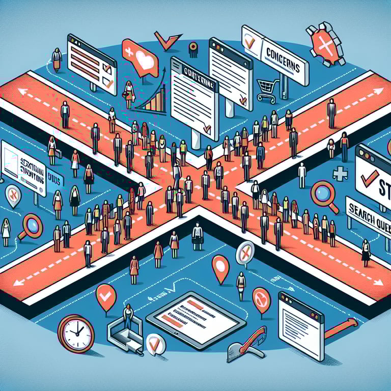 Illustration showing the intersection of STI concerns and search queries in STI survey questions.