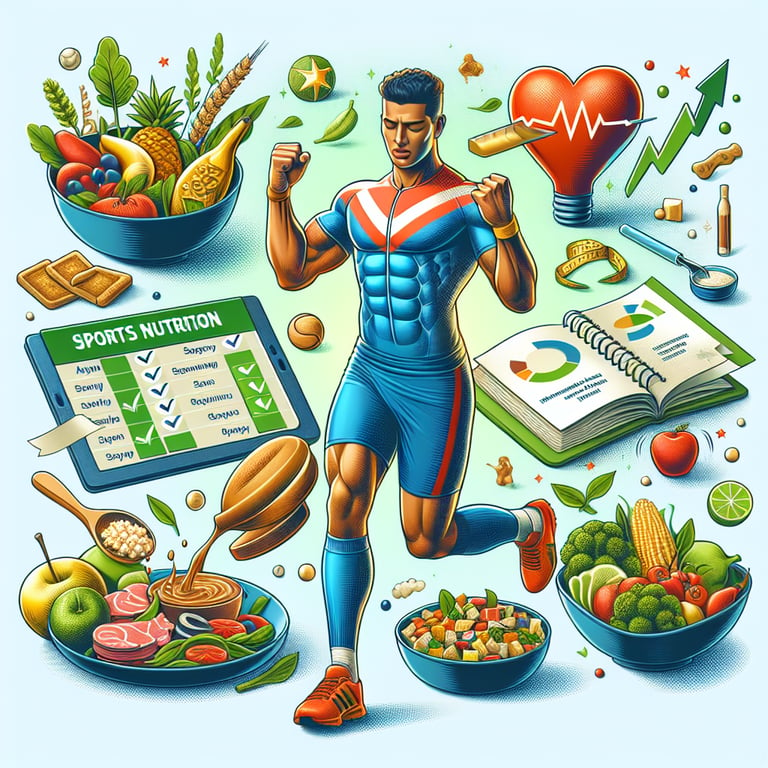 Illustration of key topics for successful Sports Nutrition survey questions