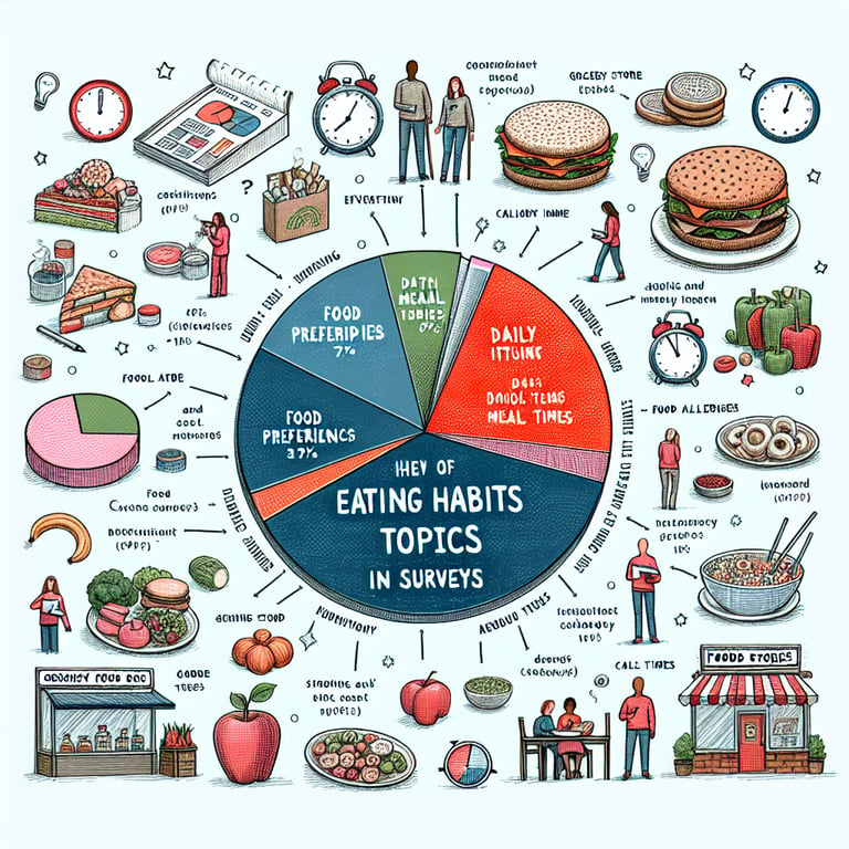 Illustration of data analysis for Eating Habits survey questions