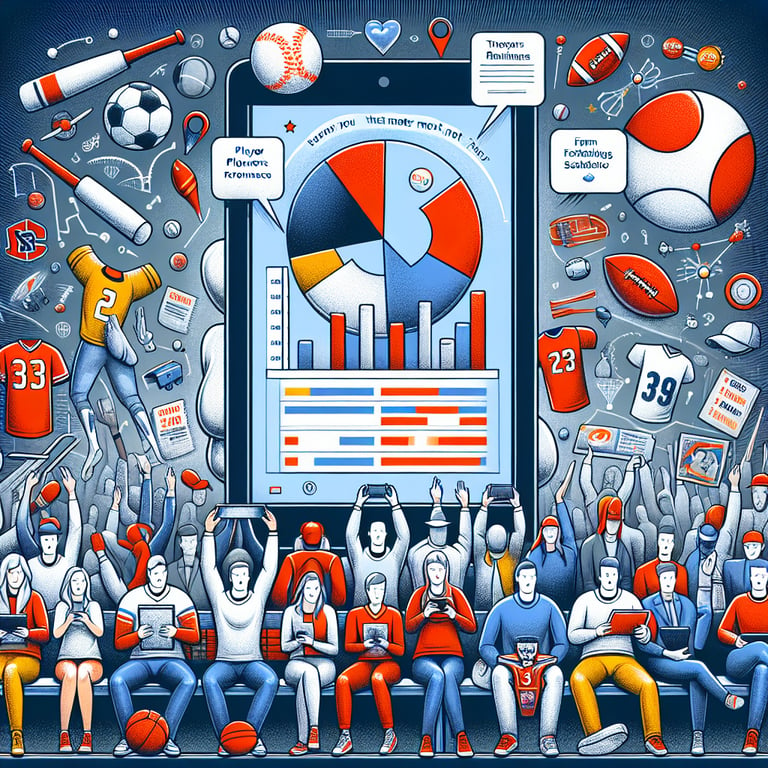 Sports Fan survey questions illustration highlighting key topics important to fans.