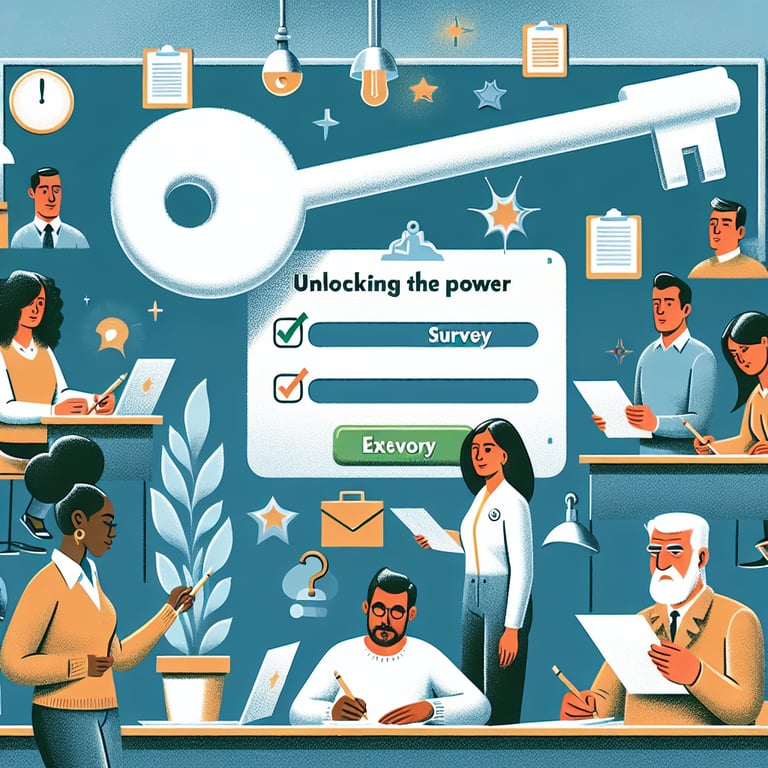 Illustration showcasing the power of Training Exit survey questions and their importance.