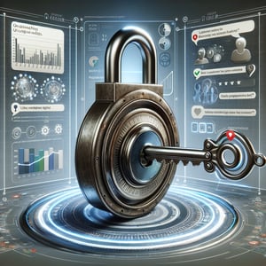 Illustration highlighting key software application survey questions for unlocking user insights.