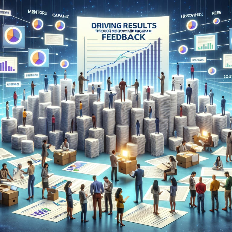 Illustration highlighting the impact of Mentorship Program Feedback survey questions on results.