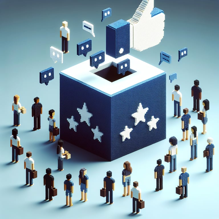 3D voxel of customer satisfaction metrics in a digital Kroger survey network