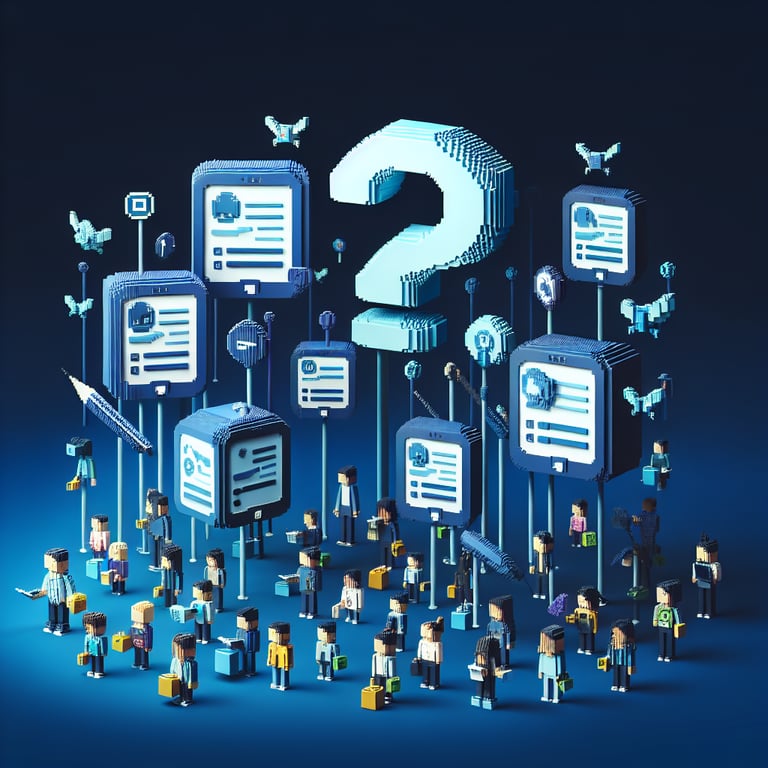 3D voxel scene of insightful MS English kid questionnaire survey design