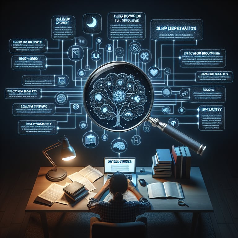 Infographic illustrating Sleep Deprivation Survey survey questions and topics to consider.