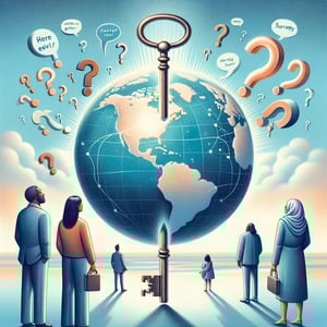 Illustration showing the power of Worldview survey questions in unlocking perspectives.