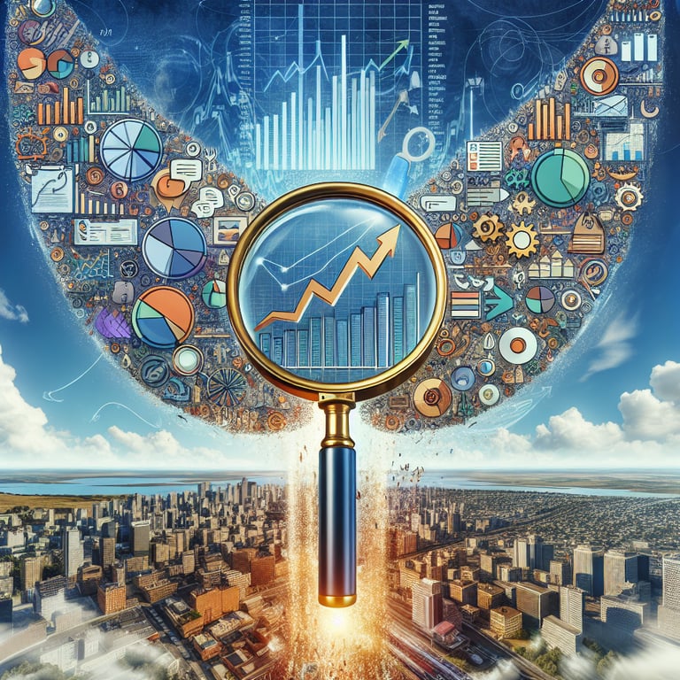 Illustration showcasing the impact of Market Research Survey questions on business growth.