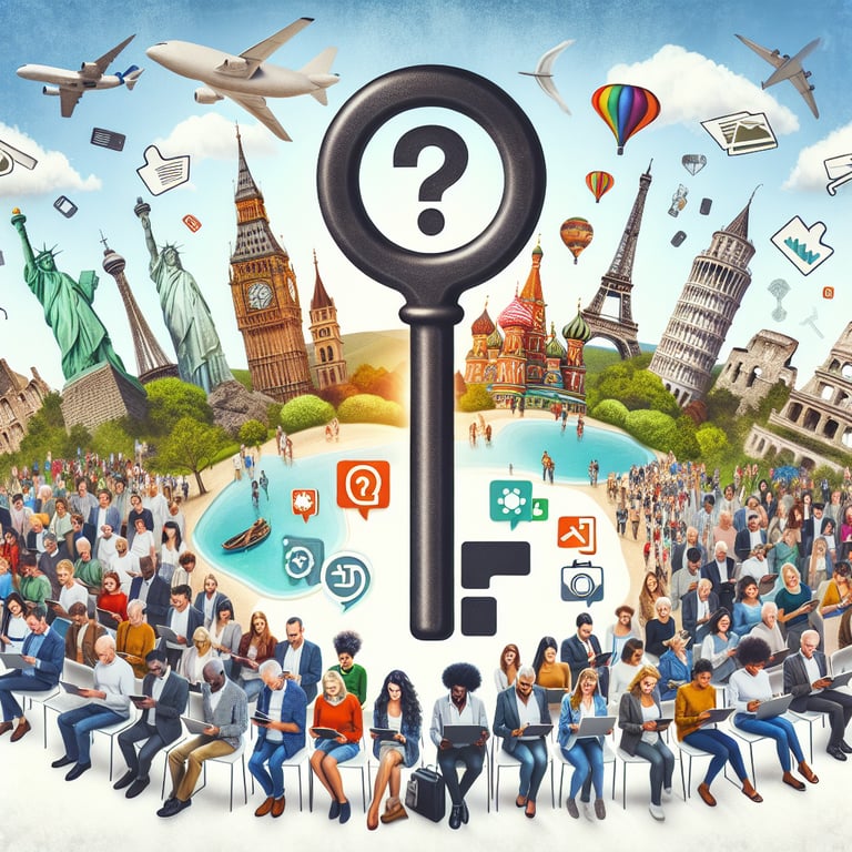 Illustration depicting the process of unlocking the power of Tourism Feedback survey questions.